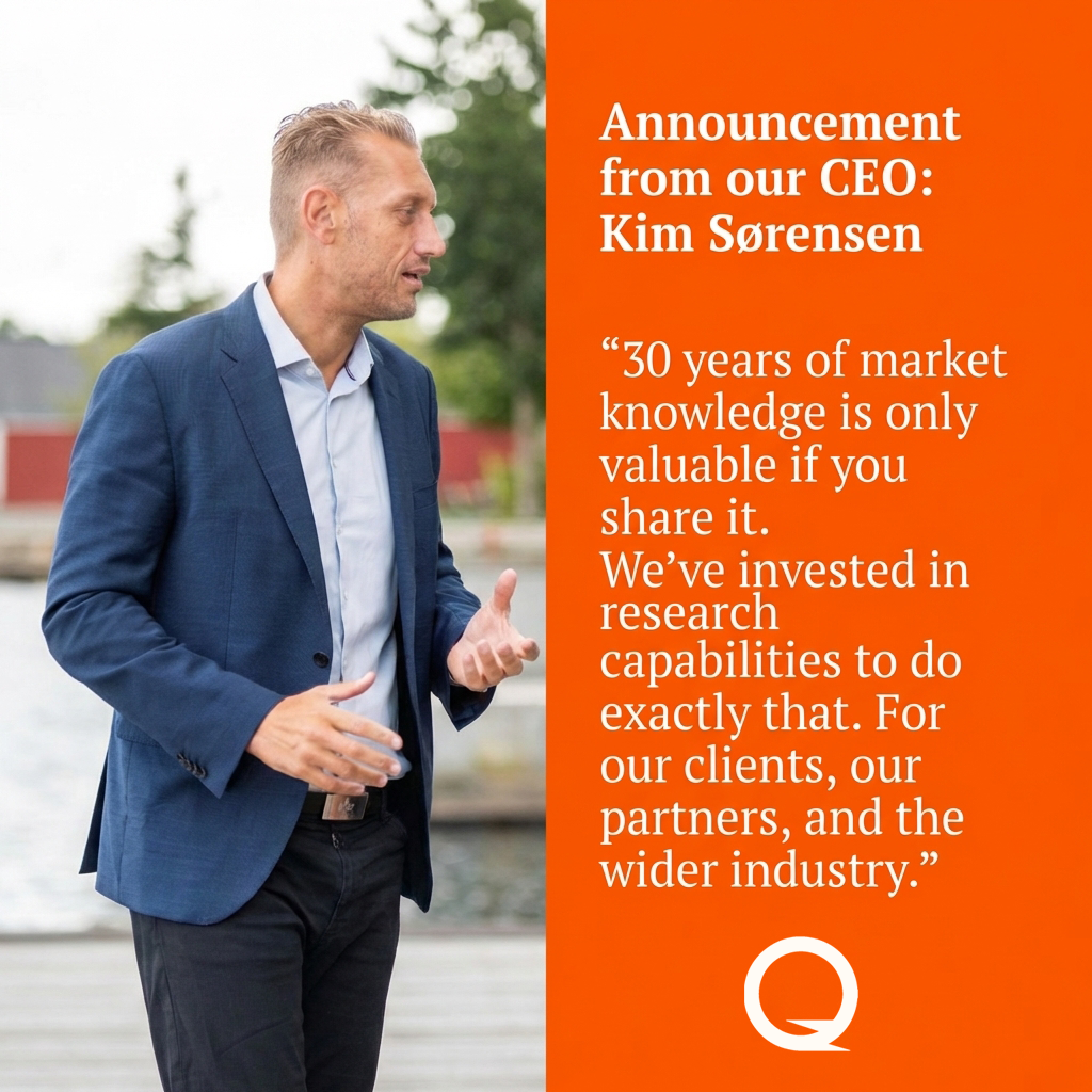 Kim Sørensen, CEO of Q Apartments, announcing the company's investment in research and insight capabilities